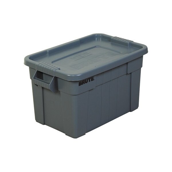 Bsc Preferred 28 x 18 x 15'' Gray Brute Totes with Lid RUB117 - main